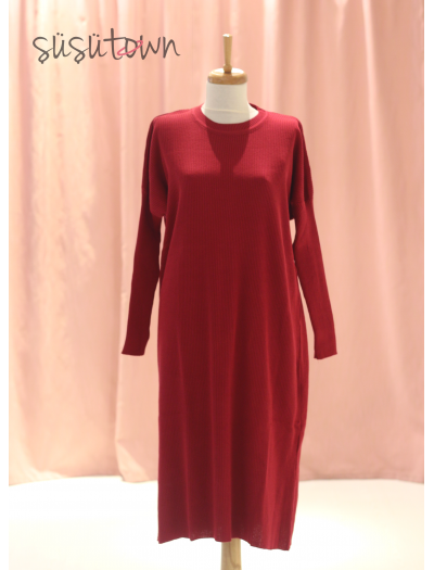 Triko Tunik Bordo